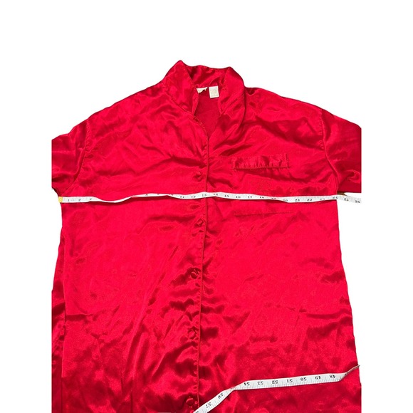 Vintage Cherry Red Victoria's Secret Button Up Top Size Large - Picture 7 of 8